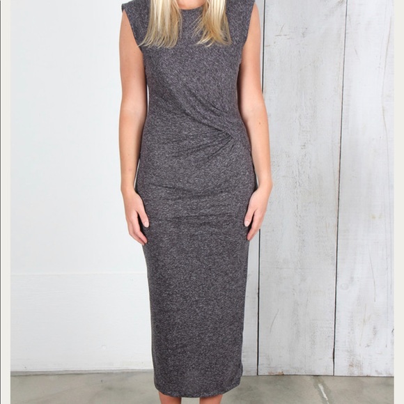 IRO ADONIS DRESS IN DARK GREY - Picture 1 of 6
